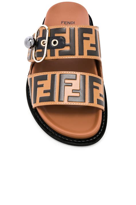 fendi pearland logo slides|Women's Designer Slides .